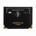 Black Sffiano Leather Card Holder